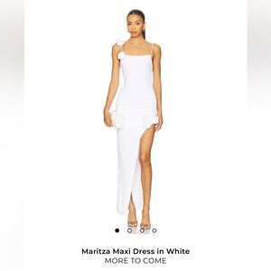 Elegant White Floral Women's Dress